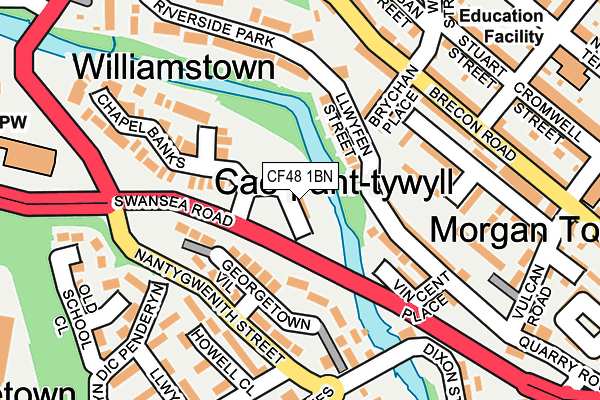 CF48 1BN map - OS OpenMap – Local (Ordnance Survey)