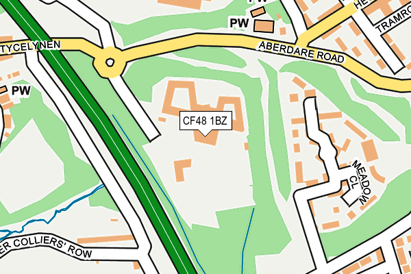 CF48 1BZ map - OS OpenMap – Local (Ordnance Survey)