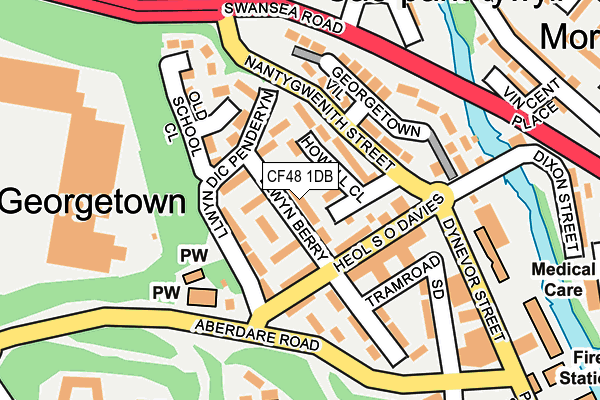 CF48 1DB map - OS OpenMap – Local (Ordnance Survey)