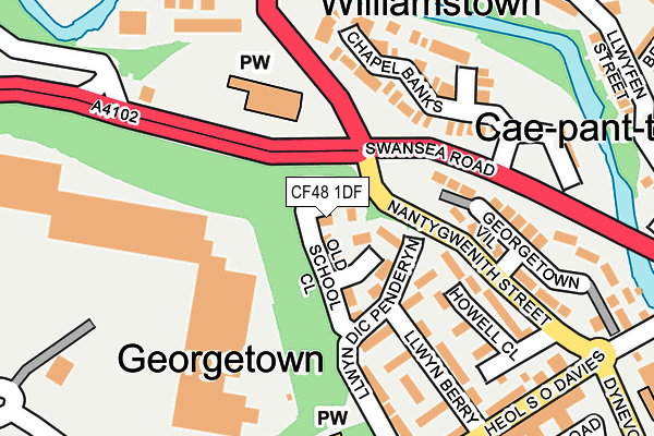 CF48 1DF map - OS OpenMap – Local (Ordnance Survey)