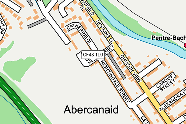 CF48 1DJ map - OS OpenMap – Local (Ordnance Survey)