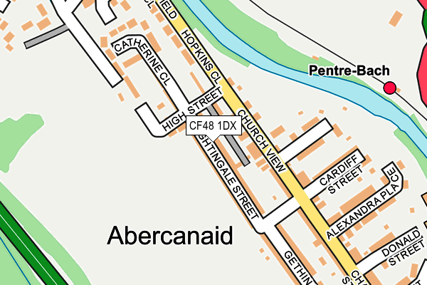 CF48 1DX map - OS OpenMap – Local (Ordnance Survey)