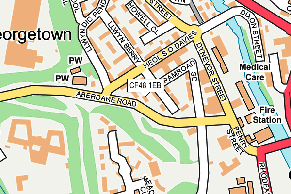 CF48 1EB map - OS OpenMap – Local (Ordnance Survey)