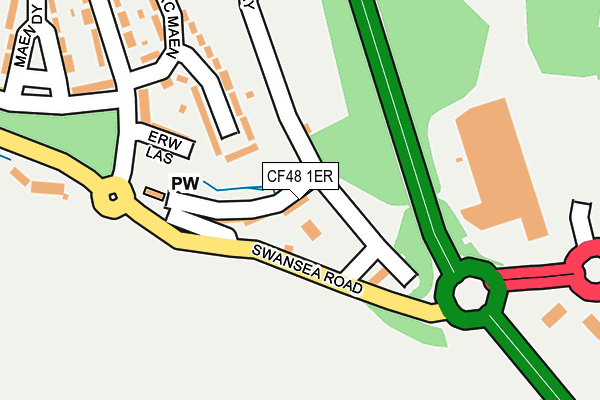 CF48 1ER map - OS OpenMap – Local (Ordnance Survey)