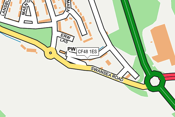 CF48 1ES map - OS OpenMap – Local (Ordnance Survey)