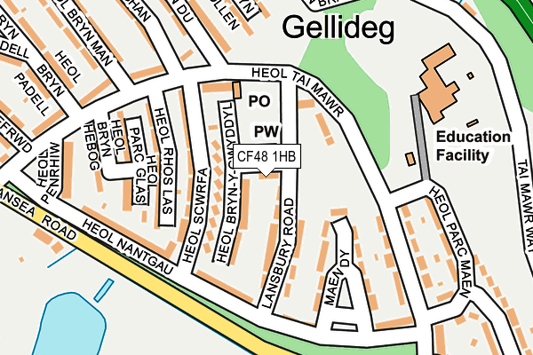 CF48 1HB map - OS OpenMap – Local (Ordnance Survey)