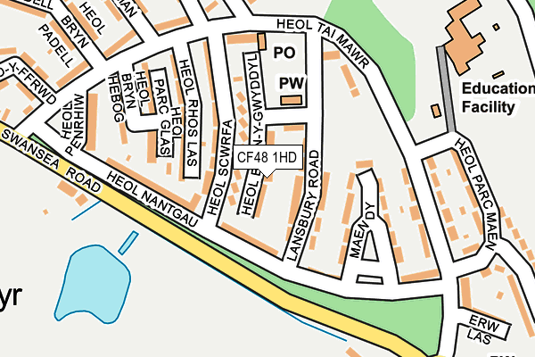 CF48 1HD map - OS OpenMap – Local (Ordnance Survey)