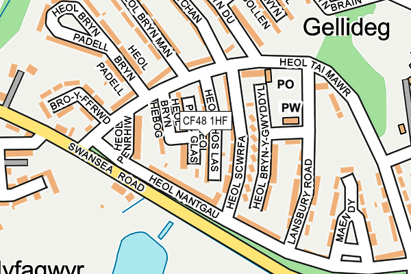 CF48 1HF map - OS OpenMap – Local (Ordnance Survey)