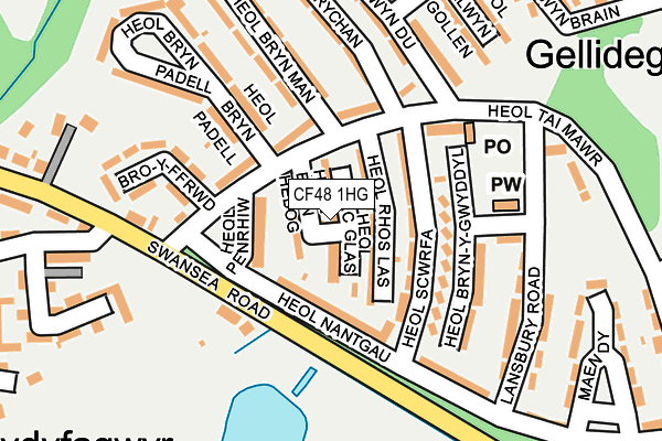 CF48 1HG map - OS OpenMap – Local (Ordnance Survey)