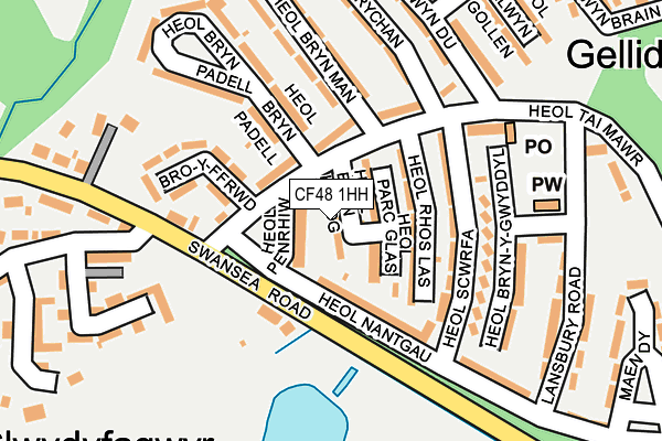 CF48 1HH map - OS OpenMap – Local (Ordnance Survey)