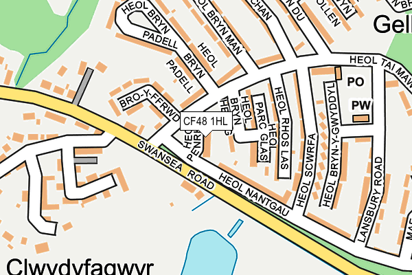 CF48 1HL map - OS OpenMap – Local (Ordnance Survey)