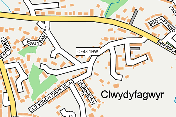 CF48 1HW map - OS OpenMap – Local (Ordnance Survey)