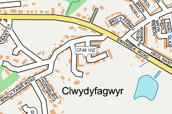 CF48 1HZ map - OS OpenMap – Local (Ordnance Survey)