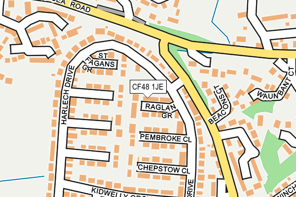 CF48 1JE map - OS OpenMap – Local (Ordnance Survey)