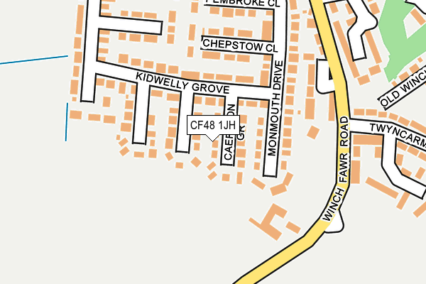 CF48 1JH map - OS OpenMap – Local (Ordnance Survey)