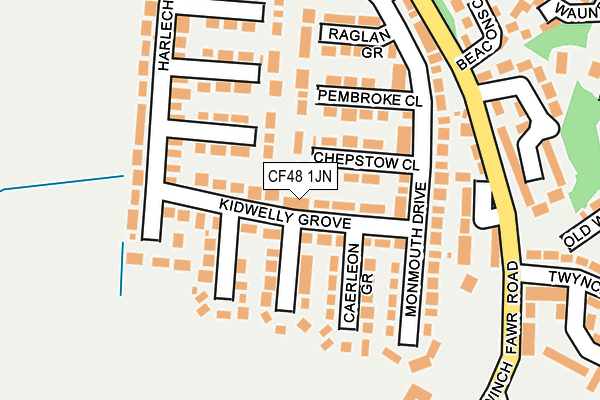 CF48 1JN map - OS OpenMap – Local (Ordnance Survey)