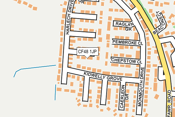 CF48 1JP map - OS OpenMap – Local (Ordnance Survey)