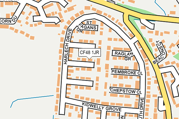 CF48 1JR map - OS OpenMap – Local (Ordnance Survey)