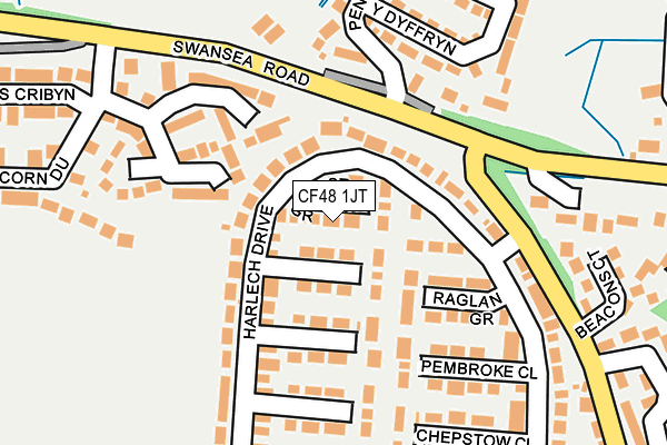 CF48 1JT map - OS OpenMap – Local (Ordnance Survey)