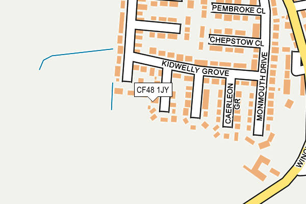 CF48 1JY map - OS OpenMap – Local (Ordnance Survey)