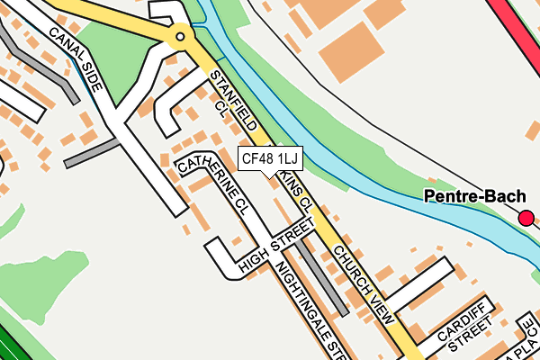 CF48 1LJ map - OS OpenMap – Local (Ordnance Survey)