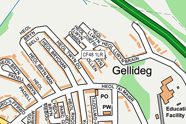 CF48 1LR map - OS OpenMap – Local (Ordnance Survey)