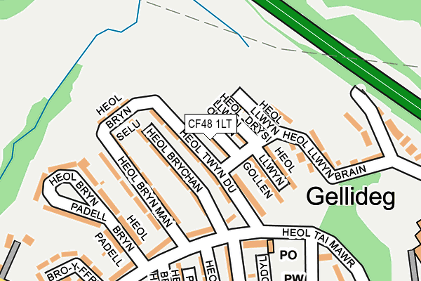 CF48 1LT map - OS OpenMap – Local (Ordnance Survey)