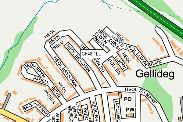 CF48 1LU map - OS OpenMap – Local (Ordnance Survey)