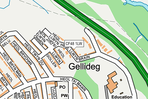 CF48 1LW map - OS OpenMap – Local (Ordnance Survey)