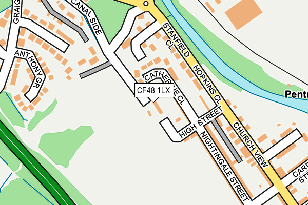 CF48 1LX map - OS OpenMap – Local (Ordnance Survey)