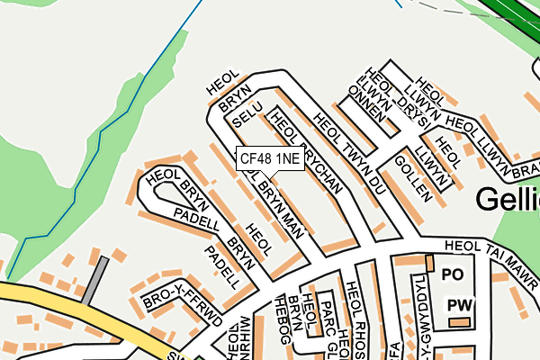 CF48 1NE map - OS OpenMap – Local (Ordnance Survey)