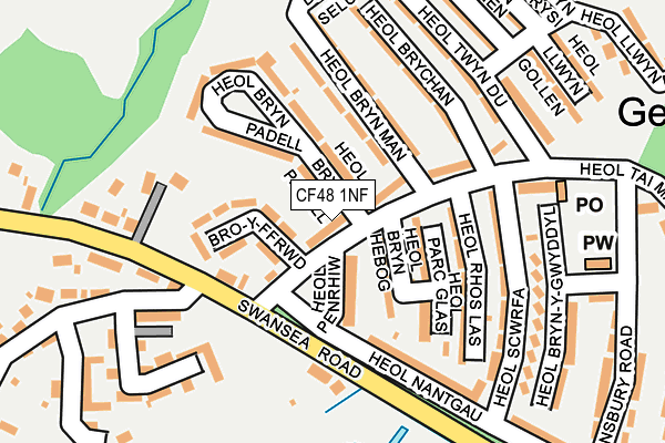 CF48 1NF map - OS OpenMap – Local (Ordnance Survey)