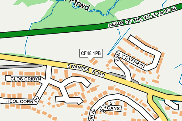 CF48 1PB map - OS OpenMap – Local (Ordnance Survey)