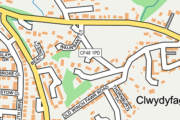 CF48 1PD map - OS OpenMap – Local (Ordnance Survey)