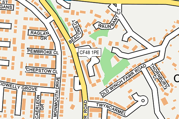 CF48 1PE map - OS OpenMap – Local (Ordnance Survey)