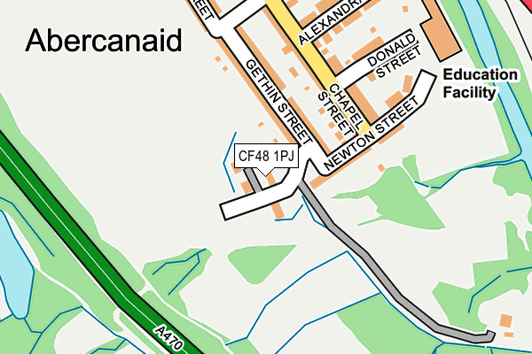 CF48 1PJ map - OS OpenMap – Local (Ordnance Survey)