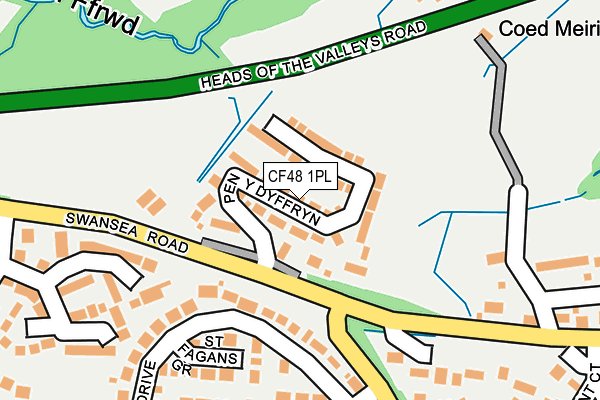 CF48 1PL map - OS OpenMap – Local (Ordnance Survey)