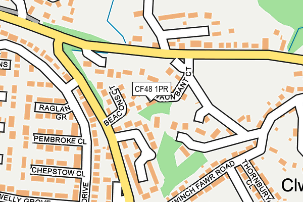 CF48 1PR map - OS OpenMap – Local (Ordnance Survey)