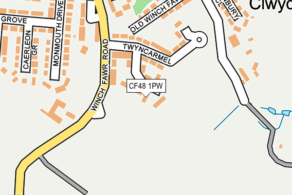 CF48 1PW map - OS OpenMap – Local (Ordnance Survey)