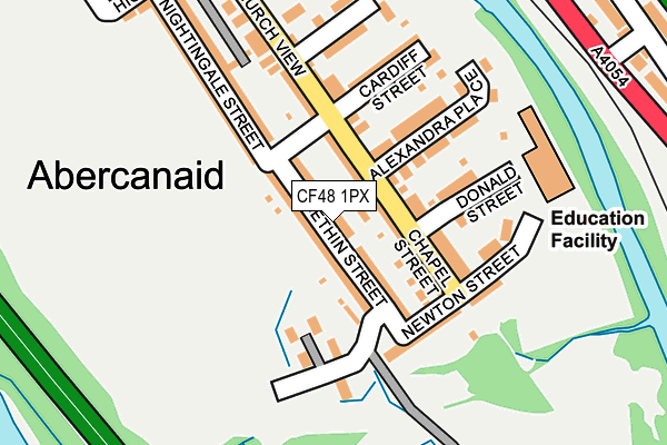 CF48 1PX map - OS OpenMap – Local (Ordnance Survey)