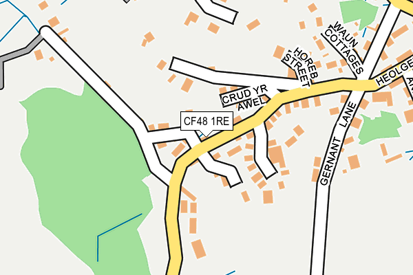 CF48 1RE map - OS OpenMap – Local (Ordnance Survey)