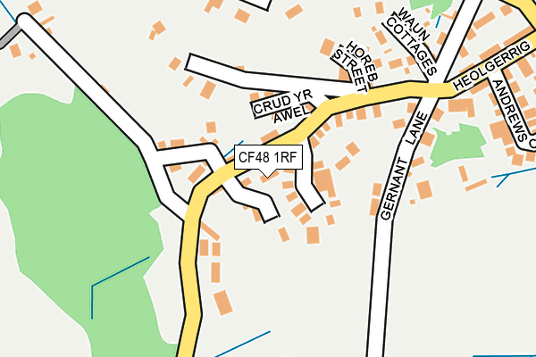CF48 1RF map - OS OpenMap – Local (Ordnance Survey)