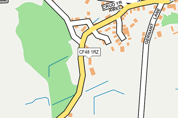 CF48 1RZ map - OS OpenMap – Local (Ordnance Survey)
