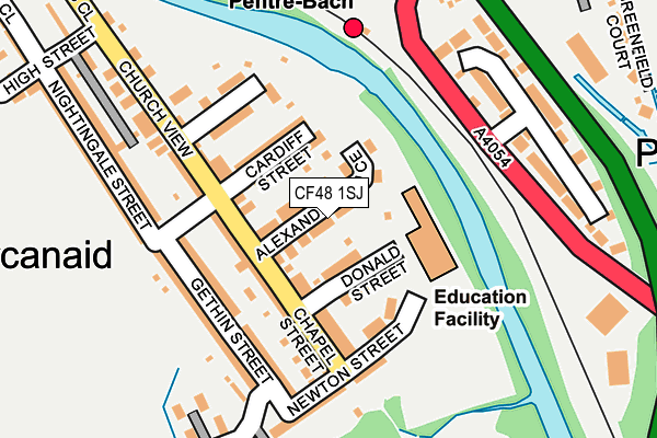 CF48 1SJ map - OS OpenMap – Local (Ordnance Survey)