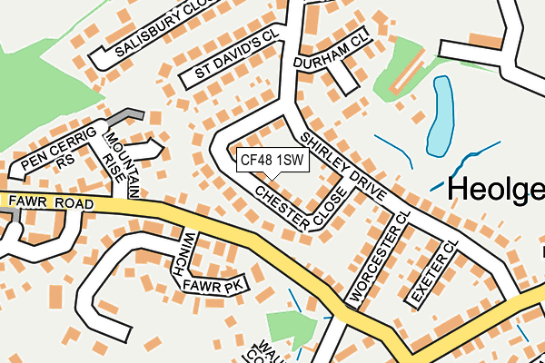 CF48 1SW map - OS OpenMap – Local (Ordnance Survey)