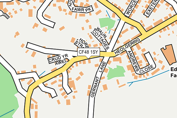 CF48 1SY map - OS OpenMap – Local (Ordnance Survey)