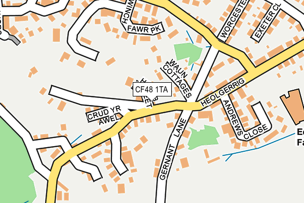 CF48 1TA map - OS OpenMap – Local (Ordnance Survey)