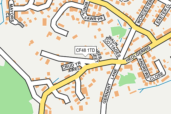 CF48 1TD map - OS OpenMap – Local (Ordnance Survey)