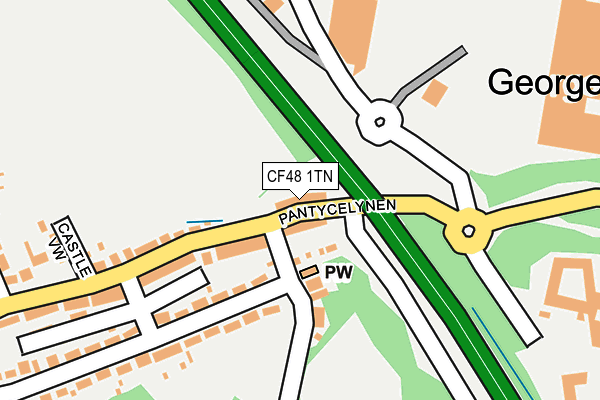 CF48 1TN map - OS OpenMap – Local (Ordnance Survey)