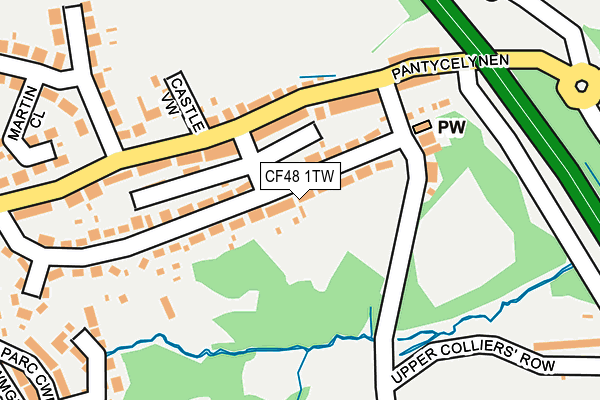 CF48 1TW map - OS OpenMap – Local (Ordnance Survey)